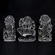 Tridevi Idols in Sphatik - Saraswati, Laxmi, Durga