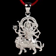 Durga Locket in Pure Silver - III
