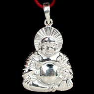 Laughing Buddha Locket in Pure Silver