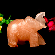 Orange Aventurine Elephant - 103 gms