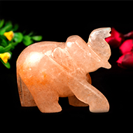 Orange Aventurine Elephant - 122 gms