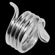 Snake Ring - in Pure Silver 