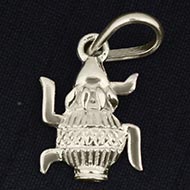 Swastik Locket with Kalash in pure Silver