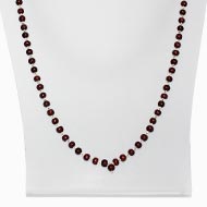 Red sandalwood mala in silver