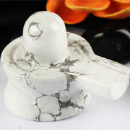 Howlite Shivlinga - 106 gms