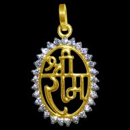 Shree Ram Locket in Pure Gold - Design I