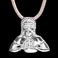 Hanuman locket in pure silver - Design VIII