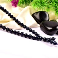 Blue Sapphire faceted beads mala - 6 mm