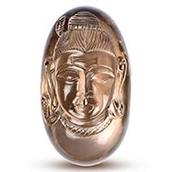 Shiva face on Smoky Quartz Lingam - 460.41 gms