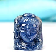 Shiva face on Blue Sapphire