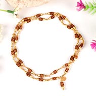 One mukhi java mala in gold (Caps design)