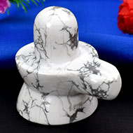Howlite Shivlinga - 105 gms