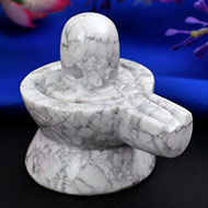 Howlite Shivlinga - 151 gms