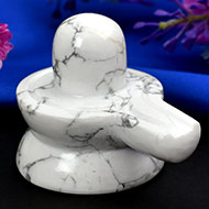 Howlite Shivlinga - 142 gms