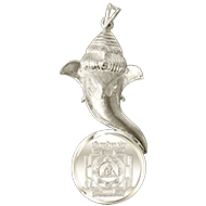 Lord Ganesh Yantra Locket - Silver - Design III