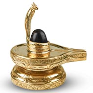 Mahalingam with Bronze Yoni and black Narmada Lingam