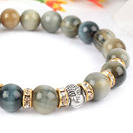 Black Cats Eye with Buddha Bracelet