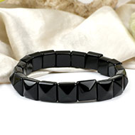 Black Jade Bracelet - Square Beads