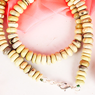 Butter Jade Necklace - Elliptical Beads