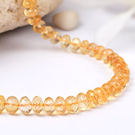 Citrine Faceted Mala - Button shape