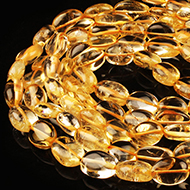 Citrine Oval mala - 7 mm