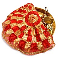 Designer Puja Thali cloth Covers - III