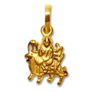 Durga Pendant in pure Gold - Design II