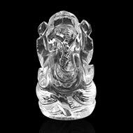 Ganesh Idol in pure quartz - 52 gms