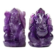 Ganesh Laxmi Pair in Amethyst-II