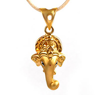 Ganesh Pendant in Gold - 1.1 gms - II