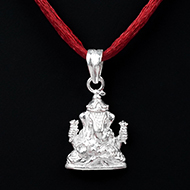 Ganesha Locket in Pure Silver - XIV