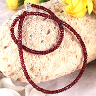 Garnet Faceted mala