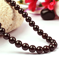 Garnet Round Mala - 9 mm