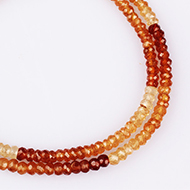 Gomed faceted multicoloured mala