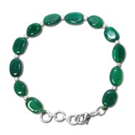 Green Onyx Oval Bracelet - 8mm - Design III