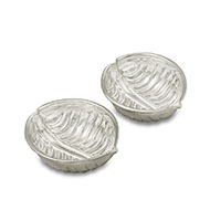 Haldi Kum Kum Containers in pure silver - Design II