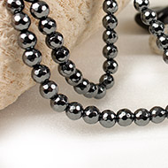 Hematite Faceted Mala - 8 mm
