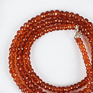 Hessonite - Gomed - Faceted Mala
