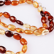 Hessonite Gomed multi oval mala - 6 mm