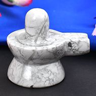 Howlite Shivlinga - 158 gms