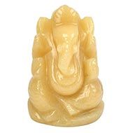 Ivory Yellow Jade Ganesha - 103 gms