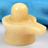 Ivory Yellow Jade Shivling - 57 gms