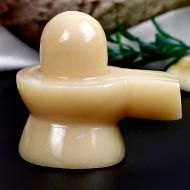 Ivory Yellow Jade Shivling - 62 gms