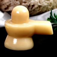 Ivory Yellow Jade Shivling - 67 gms - III