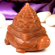 Kurma Shree Yantra in Red Jade-133 gms
