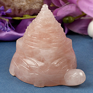 Kurma Shree Yantra in Rose Quartz-193 gms