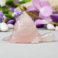 Kurma Shree Yantra in Rose Quartz-195 gms