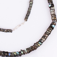 Labradorite Neckalce - Washer shape beads - 8 mm