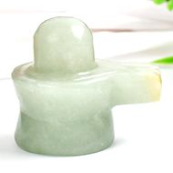 Light Green Jade Shivlinga - 118 gms
