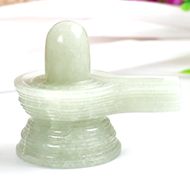Light Green Jade Shivlinga - 86 gms